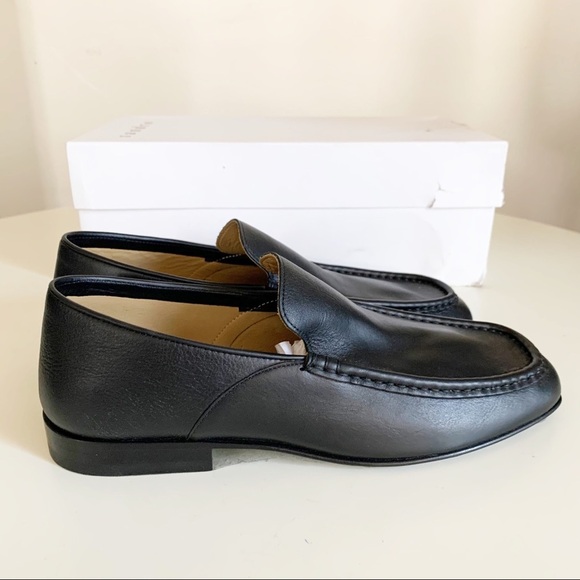 Sandro Paris Noir Leather Slip On Loafers EU 40 US Men’s Size 7 New with box - Picture 1 of 12